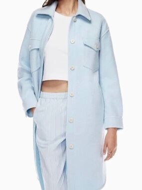 Wilfred Free • The GANNA Long Shacket • Pastel Blue